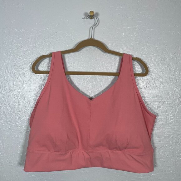 Duluth Trading Co Women Plus Size 3X Pink Armachillo Cooling Longline Sports Bra - Picture 1 of 8